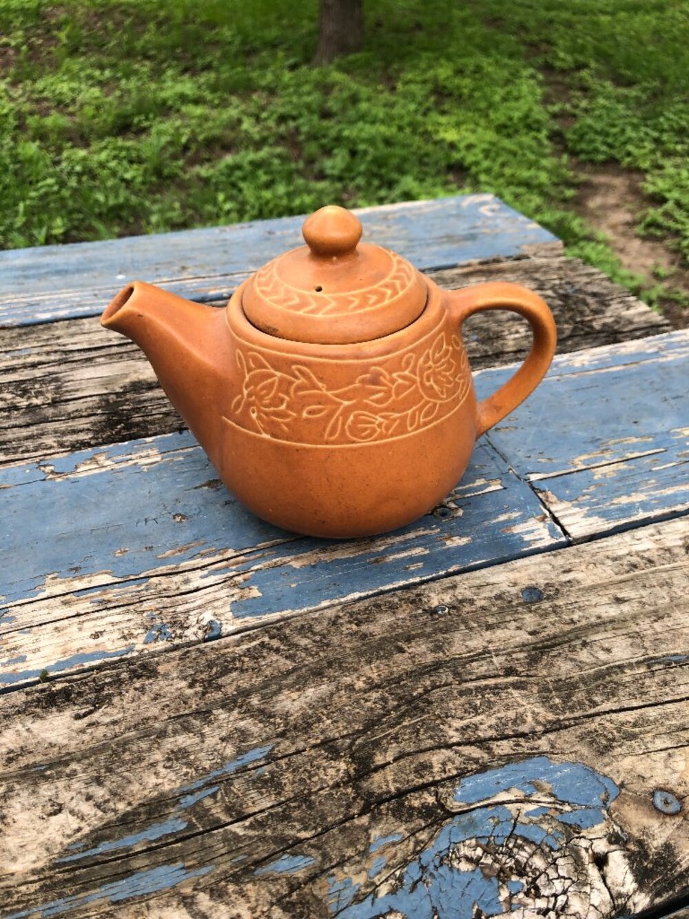 The Tao of Tea Brown Ceramic Teapot